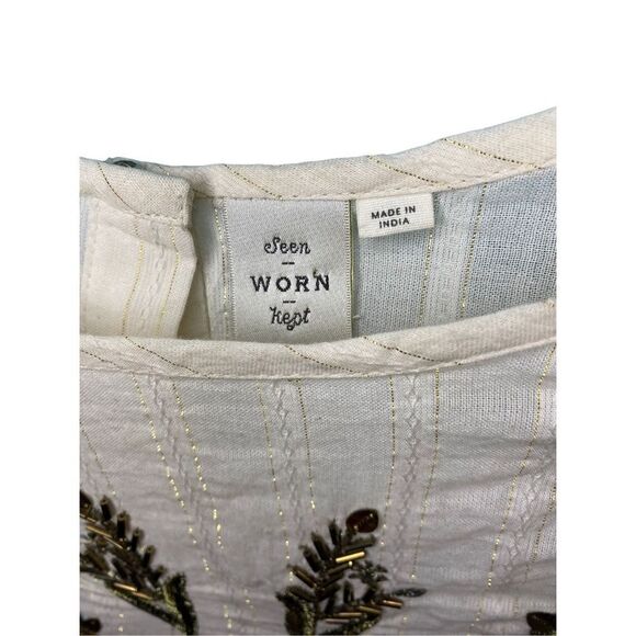 Anthropologie seen worn kept facet blouse Sequin and Beaded size XS - Picture 8 of 8